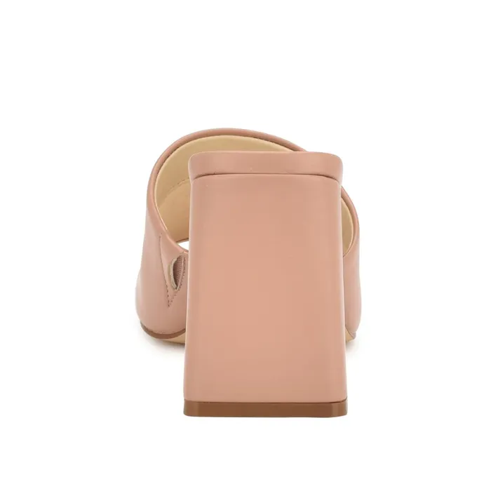 Teice Heeled Slide Sandals Nude Women Nine West Dress