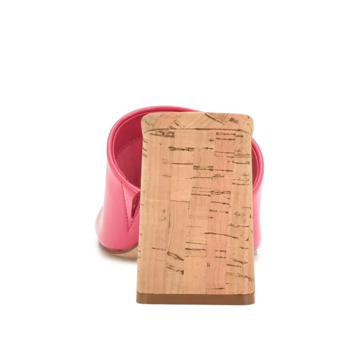 Teice Heeled Slide Sandals Pink Patent Women Nine West Sandals