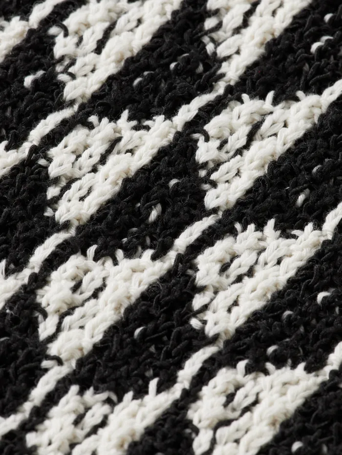 Textured Jacquard Dropped Shoulder Long Sleeve Polo Imagine Stripe White Men Scotch and Soda Knitwear Textured Jacquard Dropped Shoulder Long Sleeve Polo Imagine Stripe White Men Scotch and Soda Knitwear