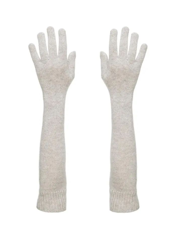 The Cashmere Gloves Mist Mlange Women Brochu Walker 100 Cashmere