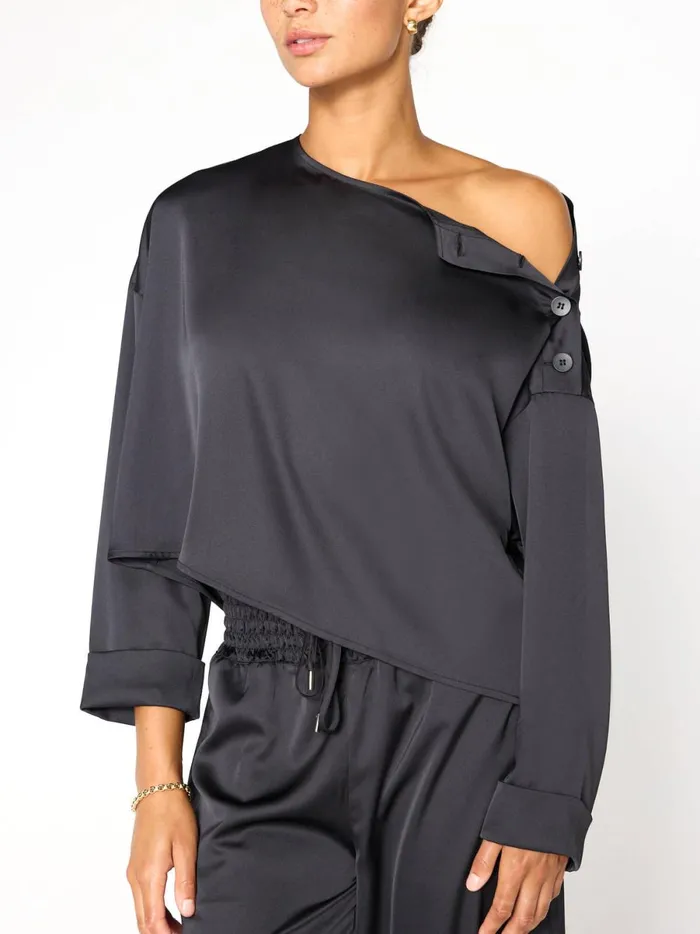 The Dallas Blouse Onyx Women Brochu Walker Tops