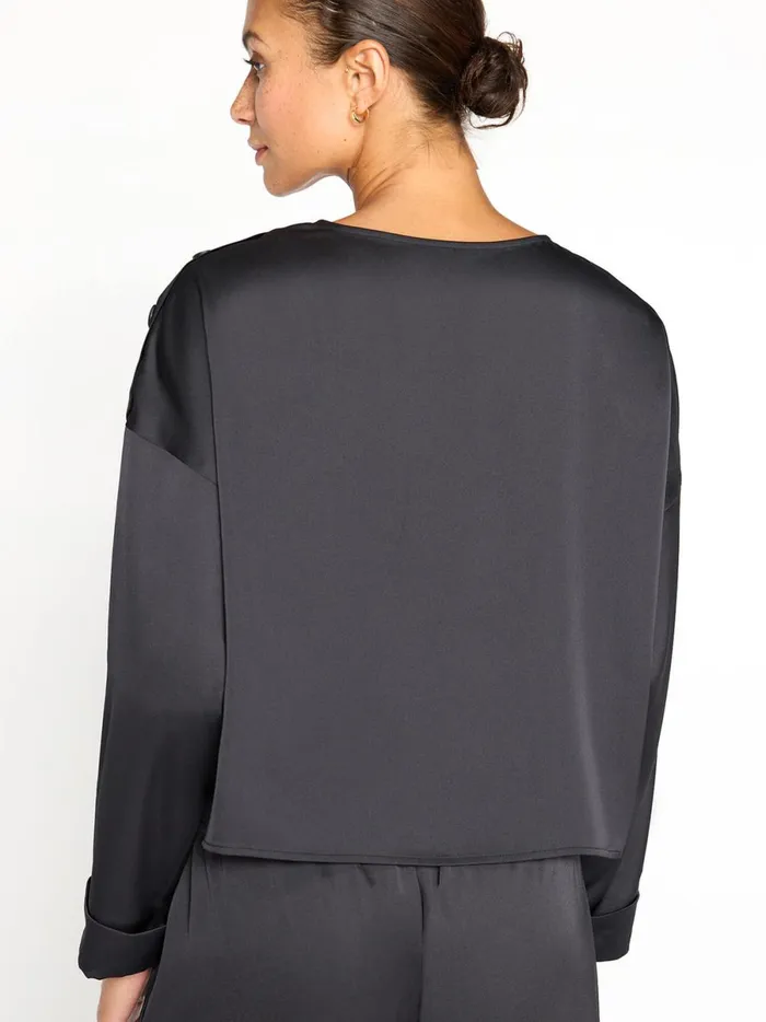 The Dallas Blouse Onyx Women Brochu Walker Tops