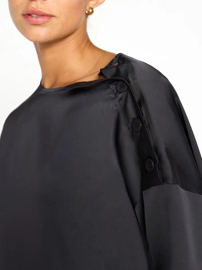 The Dallas Blouse Onyx Women Brochu Walker Tops