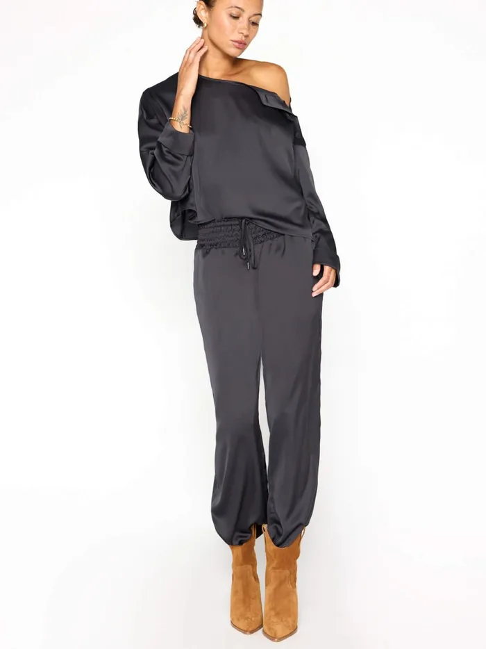 The Dallas Blouse Onyx Women Brochu Walker Tops