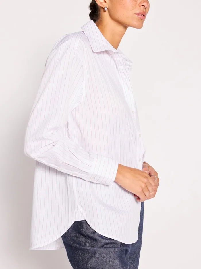 The Everyday Shirt Pink Stripe Women Brochu Walker Tops