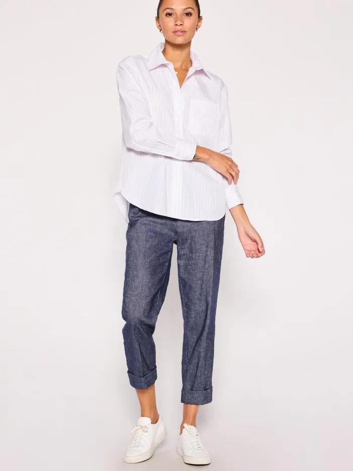 The Everyday Shirt Pink Stripe Women Brochu Walker Tops
