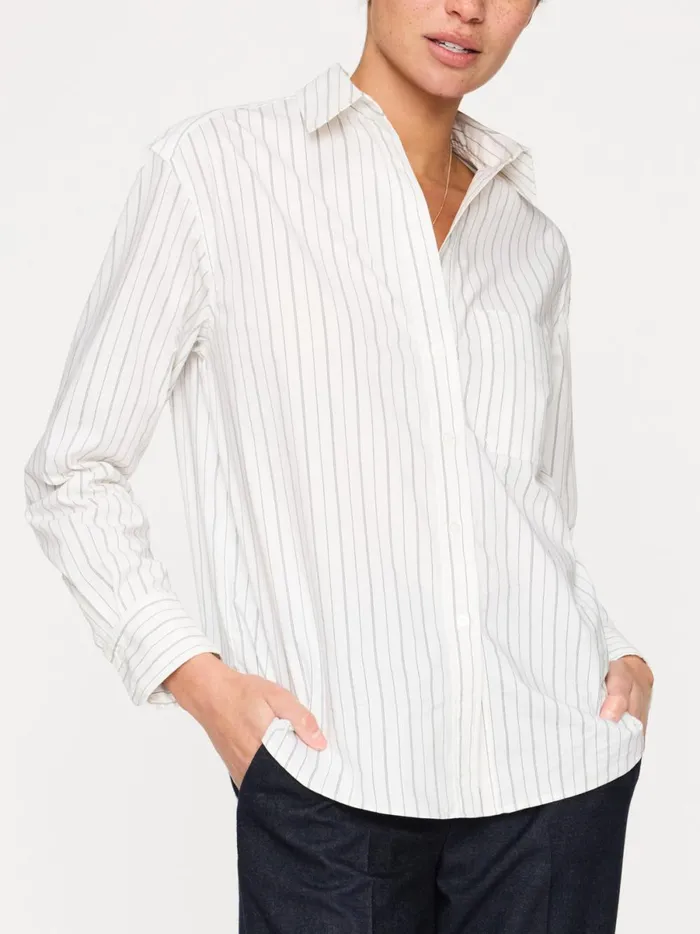 The Everyday Shirt White Stripe Women Brochu Walker Tops