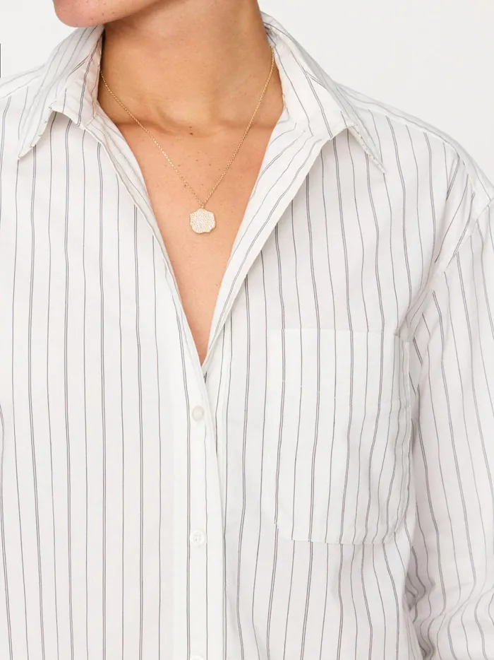 The Everyday Shirt White Stripe Women Brochu Walker Tops