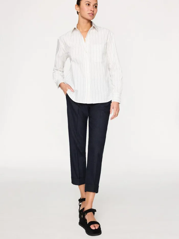 The Everyday Shirt White Stripe Women Brochu Walker Tops