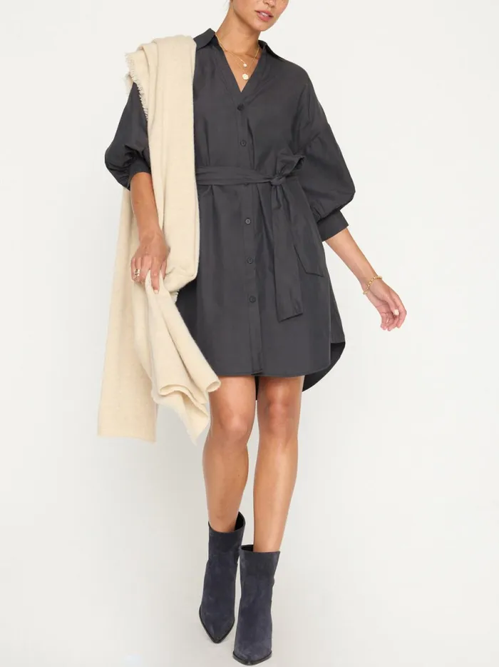The Kate Belted Dress Washed Black Women Brochu Walker Dresses