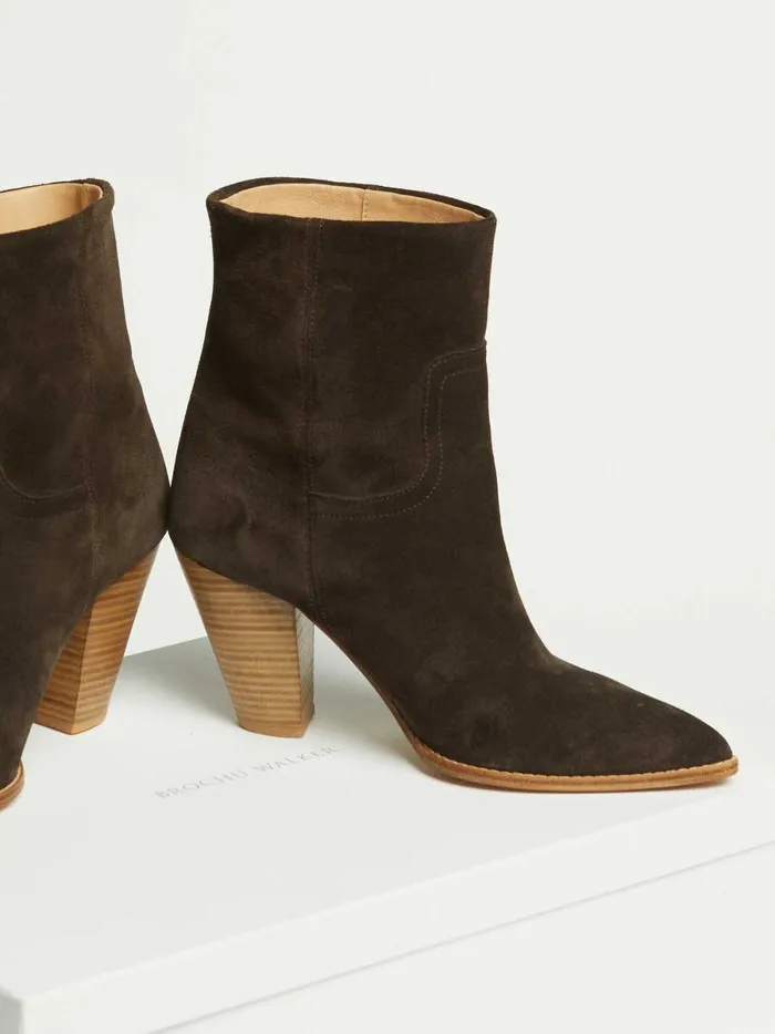 The Marfa Suede Ankle Boot Saddle Brown Women Brochu Walker Shoes