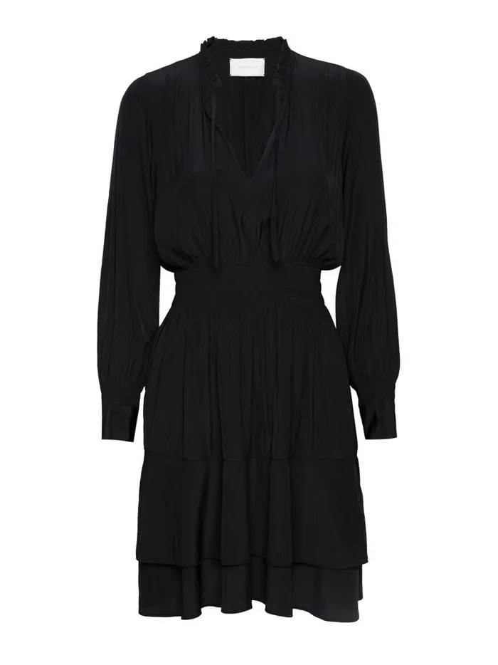 The Olivia Smocked Dress Black Onyx Women Brochu Walker Dresses