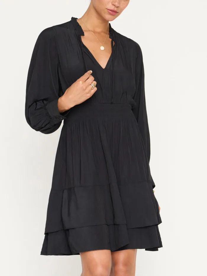 The Olivia Smocked Dress Black Onyx Women Brochu Walker Dresses