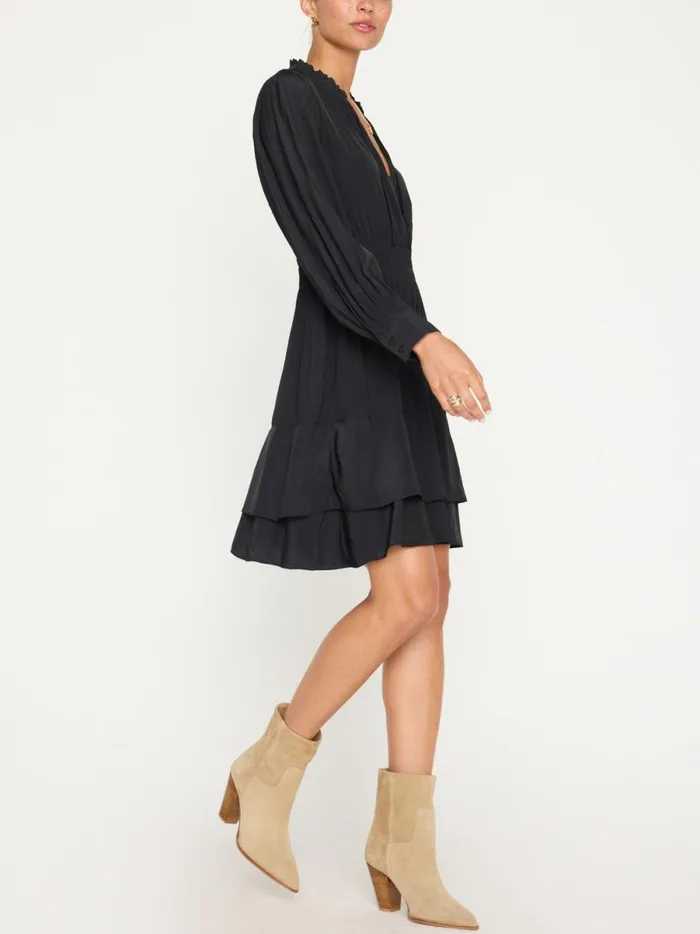 The Olivia Smocked Dress Black Onyx Women Brochu Walker Dresses