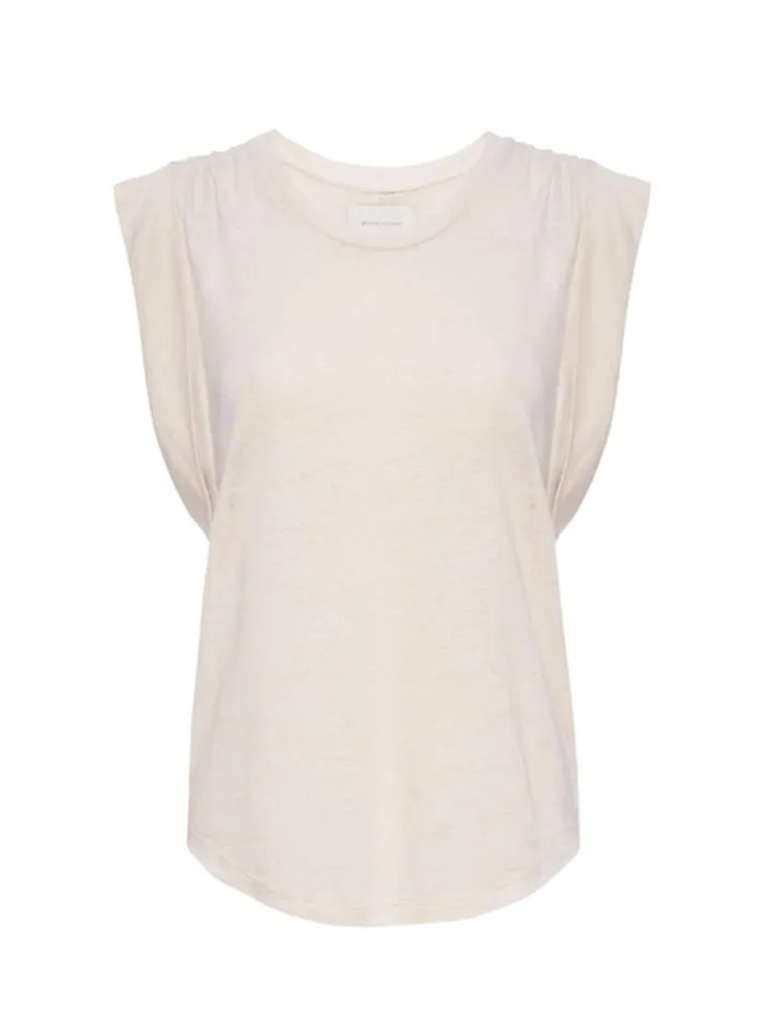 The Reins Tee Tallow Beige Women Brochu Walker Tops
