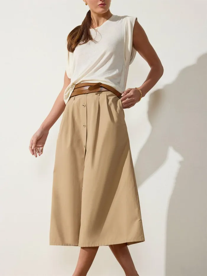 The Reins Tee Tallow Beige Women Brochu Walker Tops
