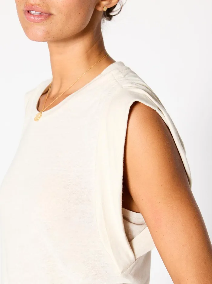 The Reins Tee Tallow Beige Women Brochu Walker Tops