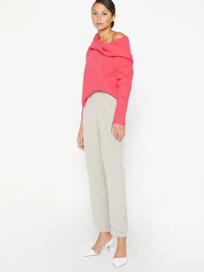 The Riser Reversible Off Shoulder Nuevo Pink Women Brochu Walker Sweaters