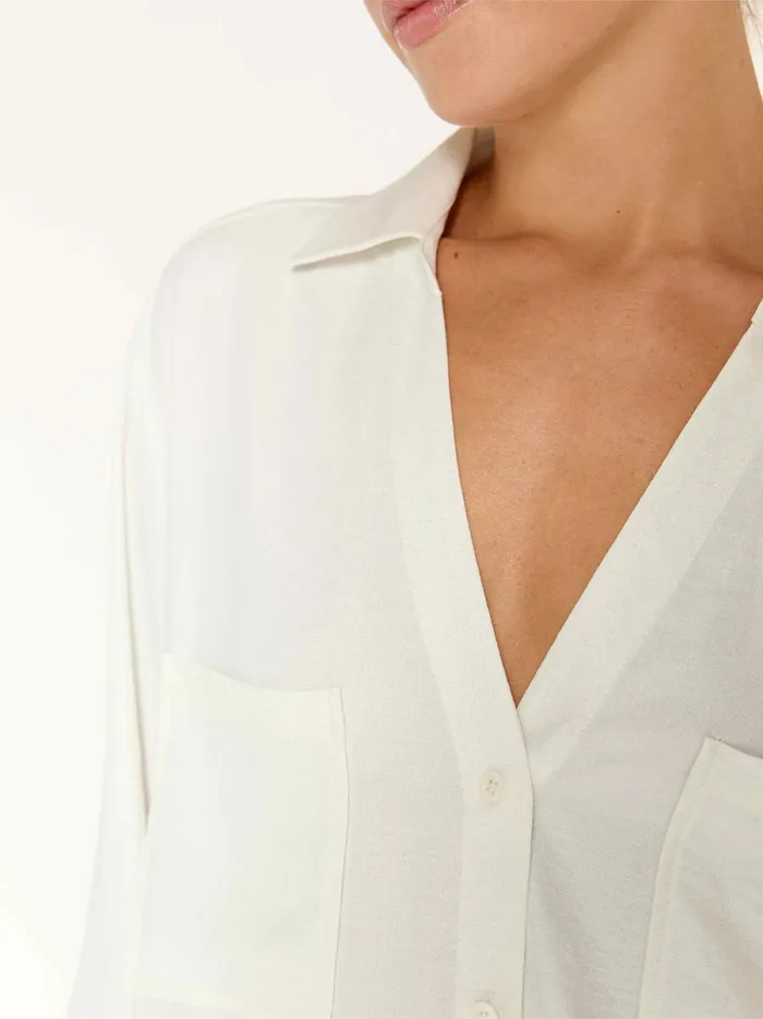 The River Shirt Salt White Women Brochu Walker Tops