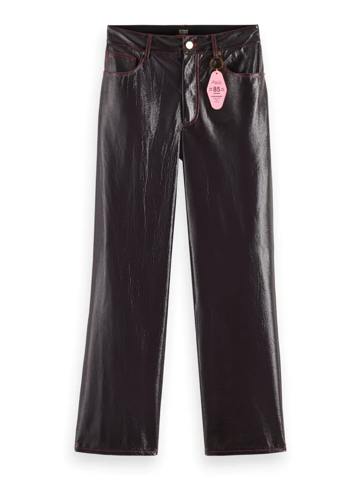 THE SKY FAUX LEATHER VINYL PANT Wine Women Scotch and Soda Pants