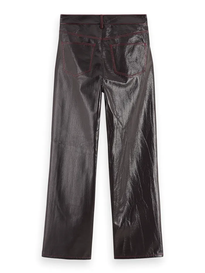 THE SKY FAUX LEATHER VINYL PANT Wine Women Scotch and Soda Pants