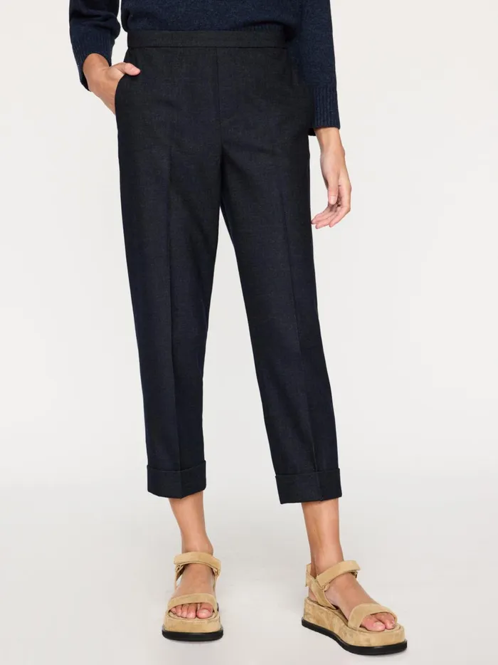 The Westport Brushed Pant Navy Mlange Women Brochu Walker Bottoms