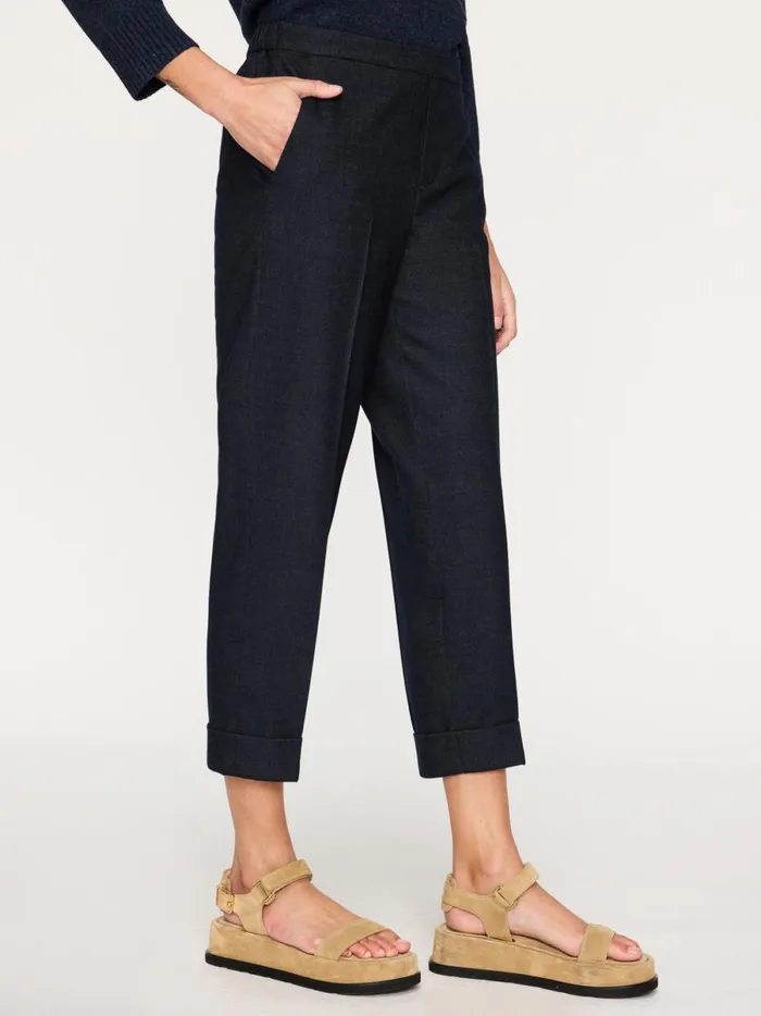 The Westport Brushed Pant Navy Mlange Women Brochu Walker Bottoms