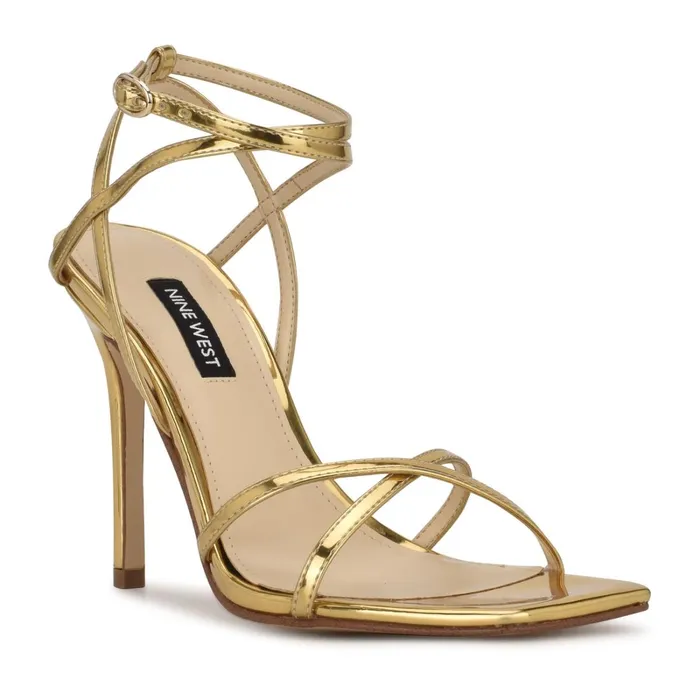 Tidle Ankle Strap Sandals Bronze Women Nine West Dress Tidle Ankle Strap Sandals Bronze Women Nine West Dress