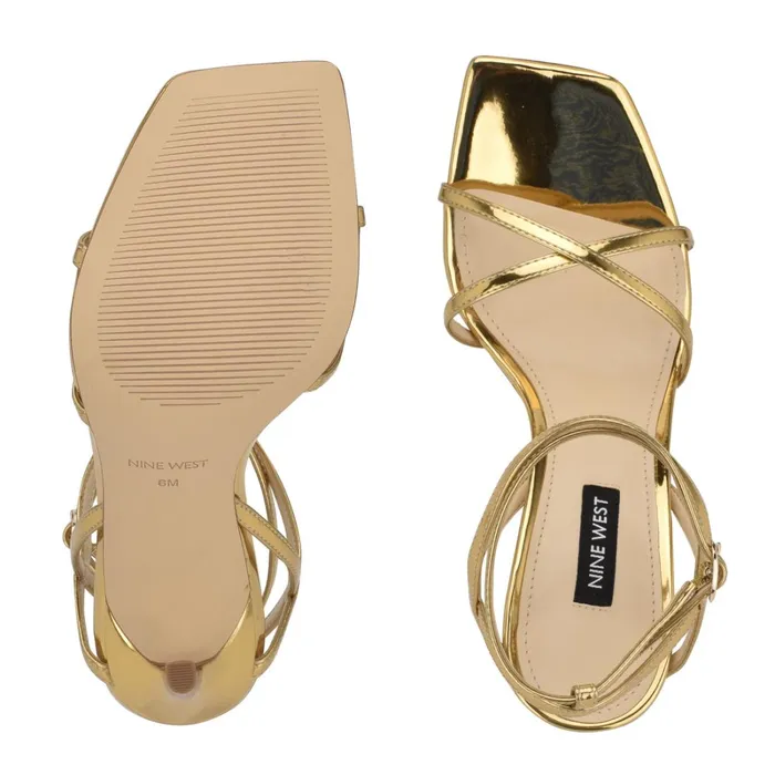 Tidle Ankle Strap Sandals Bronze Women Nine West Dress Tidle Ankle Strap Sandals Bronze Women Nine West Dress