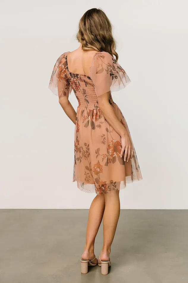 Tivoli Tulle Short Dress Copper Floral Women Baltic Born Short Dresses Tivoli Tulle Short Dress Copper Floral Women Baltic Born Short Dresses