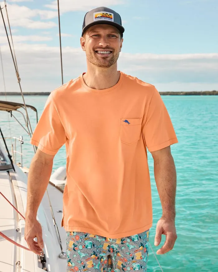 Tommy Bahama Bali Skyline TShirt Fresh Start Orange Men TShirts