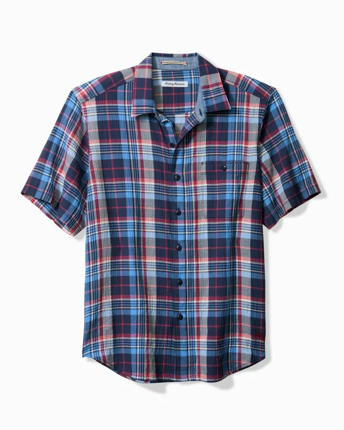 Tommy Bahama Beachside Cotton Summertime Plaidness ShortSleeve Shirt Island Navy Men Shirts Tommy Bahama Beachside Cotton Summertime Plaidness ShortSleeve Shirt Island Navy Men Shirts