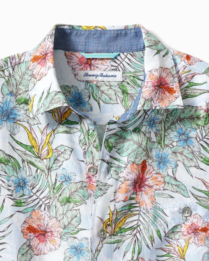 Tommy Bahama Big and Tall Bahama Coast Villa Palms IslandZone ShortSleeve Shirt Marble Cream Big and Tall Shirts Tommy Bahama Big and Tall Bahama Coast Villa Palms IslandZone ShortSleeve Shirt Marble Cream Big and Tall Shirts