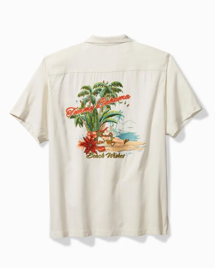 Tommy Bahama Big and Tall Beach Wishes Silk Camp Shirt Continental Big and Tall Shirts