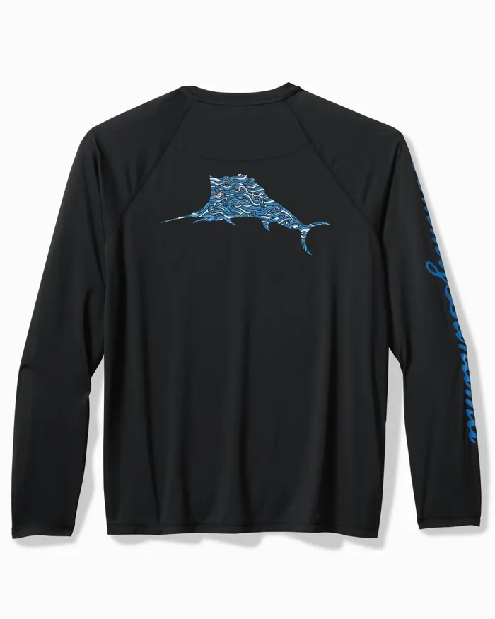 Tommy Bahama Big and Tall Chill Time Lush Hour Crew IslandZone Rash Guard Classic Blue Big and Tall TShirts Tommy Bahama Big and Tall Chill Time Lush Hour Crew IslandZone Rash Guard Classic Blue Big and Tall TShirts