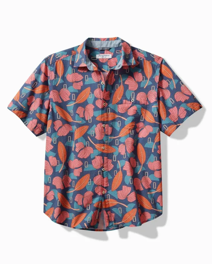 Tommy Bahama Big and Tall Coconut Point Fleur De Geo IslandZone Camp Shirt Boomerang Red Big and Tall Shirts Tommy Bahama Big and Tall Coconut Point Fleur De Geo IslandZone Camp Shirt Boomerang Red Big and Tall Shirts