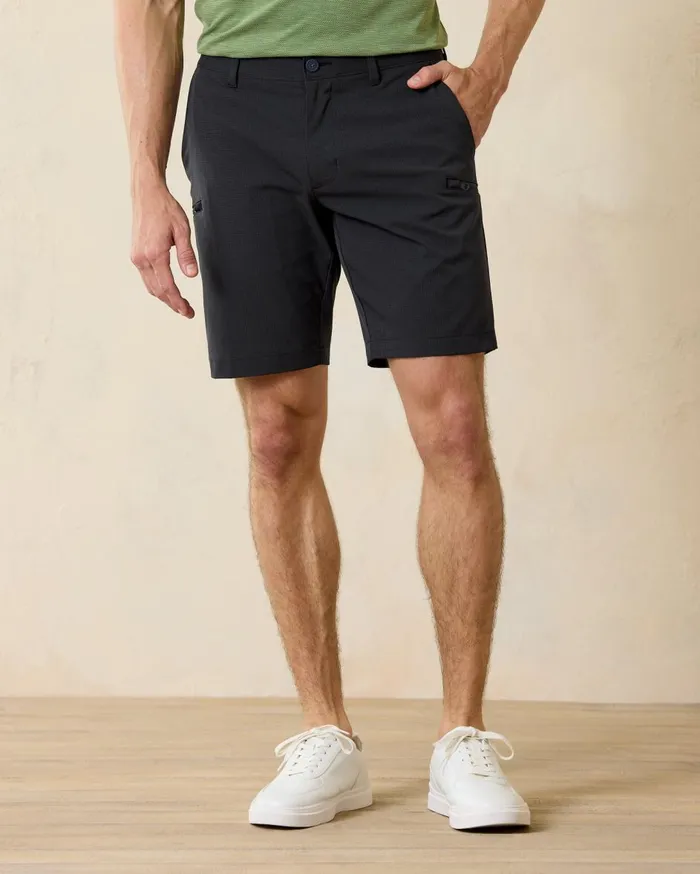 Tommy Bahama Big and Tall Nova Wave Sand Stripe Shorts Stone Khaki Big and Tall Shorts