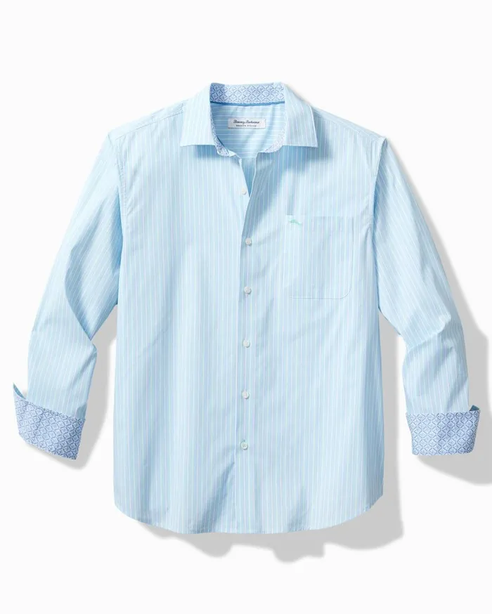 Tommy Bahama Big and Tall Sarasota Stretch Verde Stripe IslandZone Shirt Aqua Aloha Big and Tall Shirts Tommy Bahama Big and Tall Sarasota Stretch Verde Stripe IslandZone Shirt Aqua Aloha Big and Tall Shirts