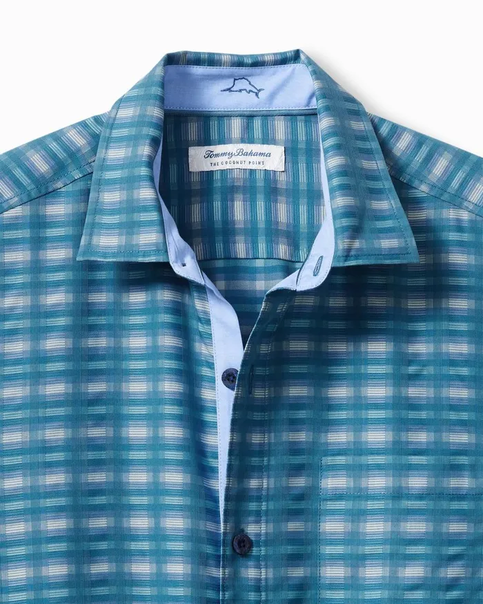 Tommy Bahama Coconut Point Pixel Paradise IslandZone Camp Shirt Bluebell Men Shirts