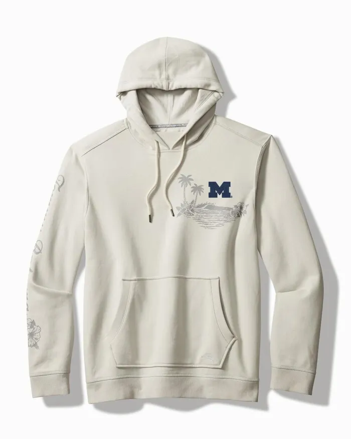 Tommy Bahama Collegiate Home Game Unisex Hoodie Michigan MenWomen Sweatshirts