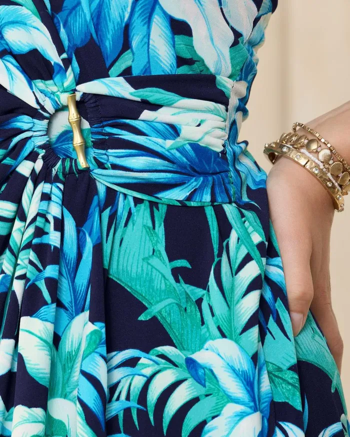 Tommy Bahama Darcy Seafaring Safari VNeck Dress Cobalt Azul Women Dresses Tommy Bahama Darcy Seafaring Safari VNeck Dress Cobalt Azul Women Dresses