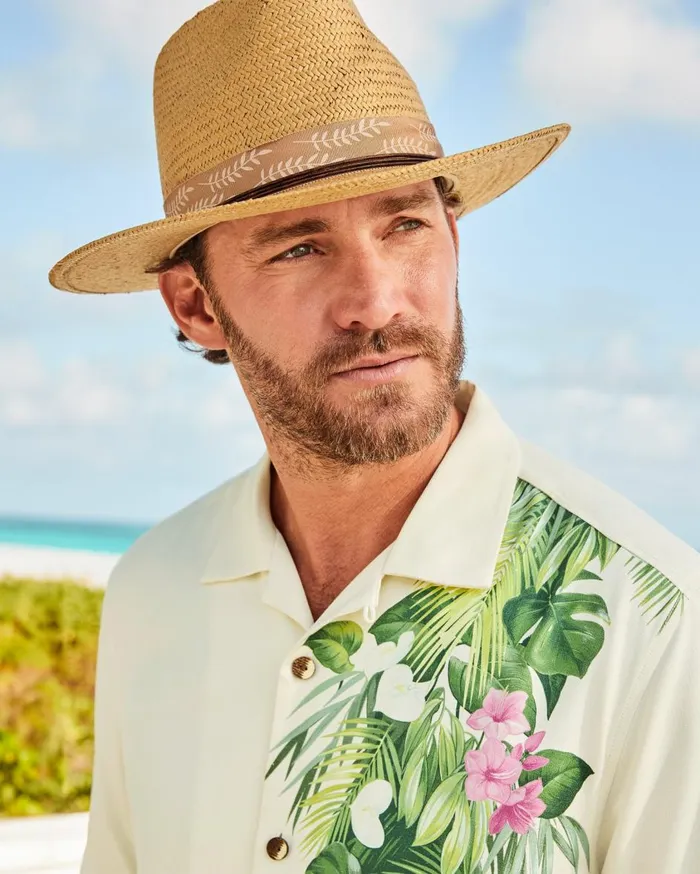 Tommy Bahama Daxton Seagrass Hat Natural MenBig and Tall Hats and Caps