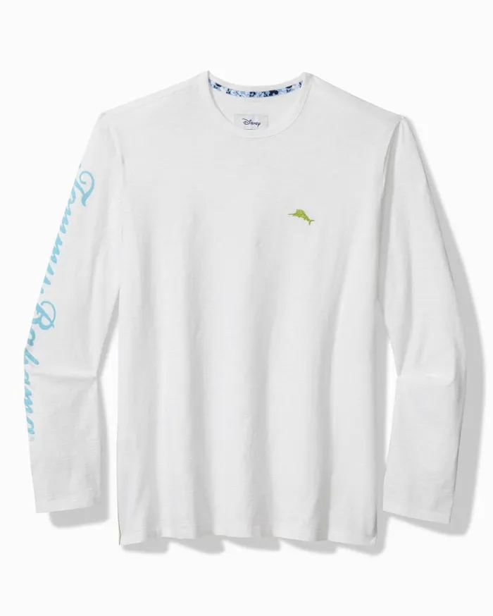 Tommy Bahama Disney Postcard To Paradise LongSleeve Lux TShirt White Men TShirts