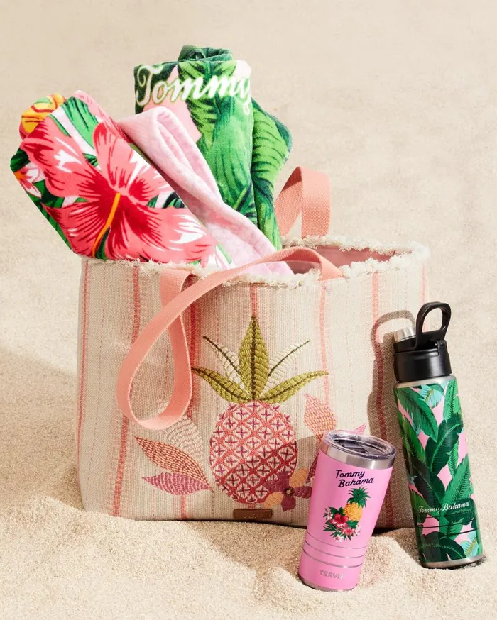 Tommy Bahama Embroidered Callawassie Pineapple Beach Tote Beigekhaki WomenBeach and Home Luggage and Travel Tommy Bahama Embroidered Callawassie Pineapple Beach Tote Beigekhaki WomenBeach and Home Luggage and Travel