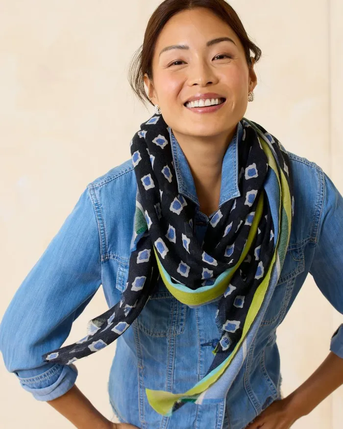 Tommy Bahama Flower Burst Wrap Electric Pink Women Scarves and Wraps