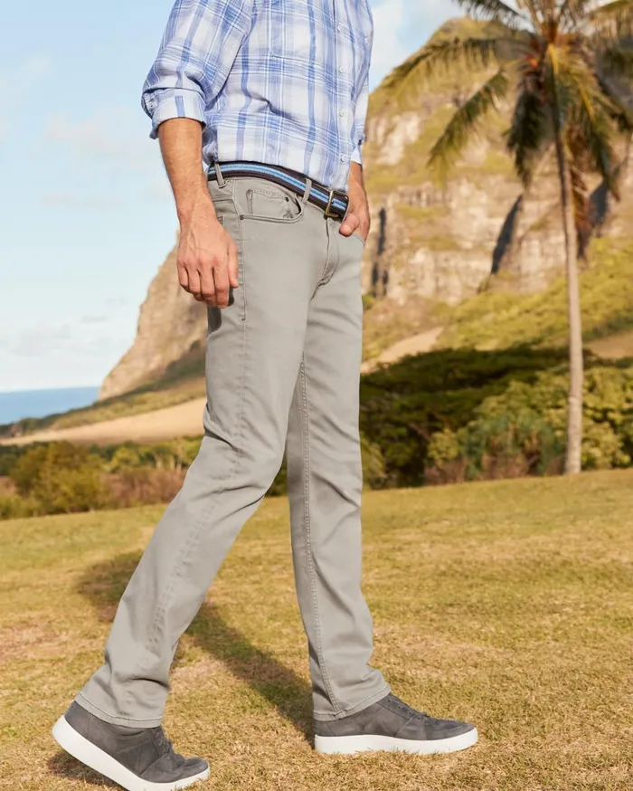 Tommy Bahama Harbor Point Brushed Cotton 5Pocket Pants Almond Men Jeans Tommy Bahama Harbor Point Brushed Cotton 5Pocket Pants Almond Men Jeans