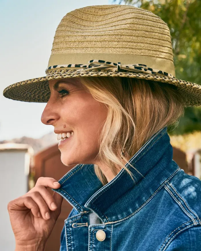 Tommy Bahama Jordan Raffia Fedora Hat White Women Hats and Caps
