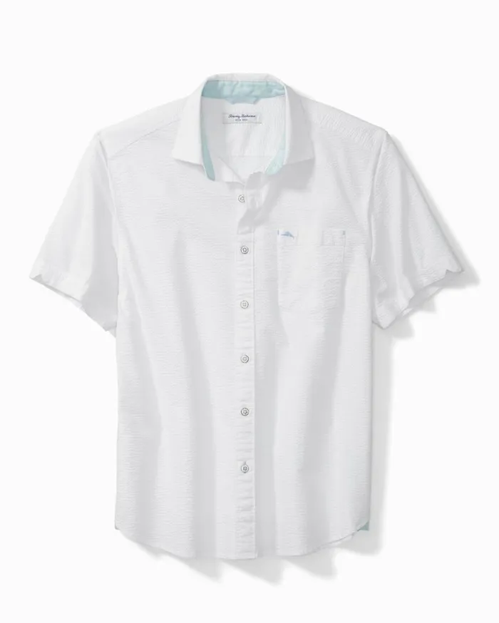 Tommy Bahama Nova Wave Solid ShortSleeve Shirt White Men Shirts