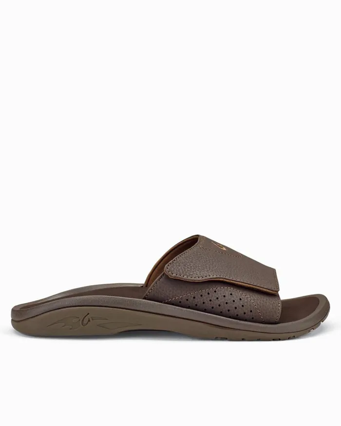 Tommy Bahama OluKai Nalu Slide Sandals Black MenBig and Tall Shoes and Sandals
