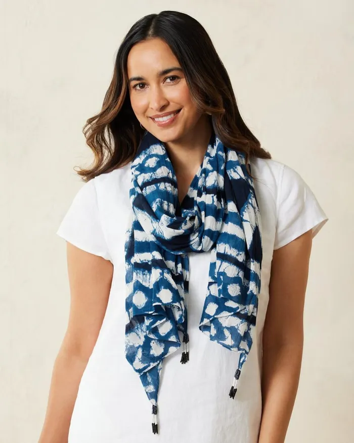 Tommy Bahama Recycled Crinkle Wrap Pink Women Scarves and Wraps